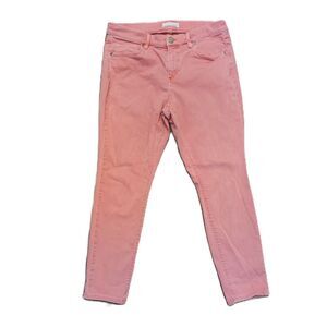 LOFT Modern Skinny Crop High Rise Women's 10 30 Pink Stretch Jeans